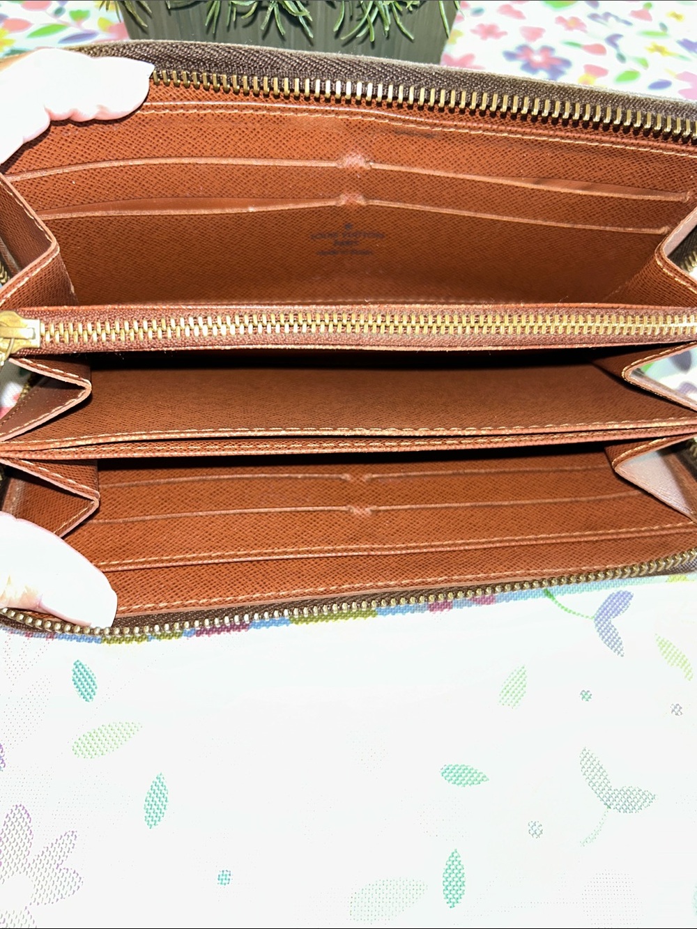 Louis Vuitton Monogram Zip Around Wallet - Brown and Gold - Picture 7 of 12